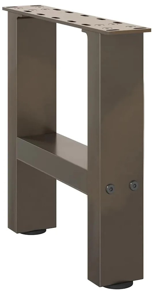 Pés para mesa de centro em aço natural, 2 peças, 30x(30-31) cm, aço