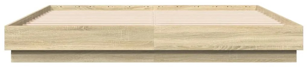 Estrutura de cama 180x200 cm derivados madeira carvalho sonoma