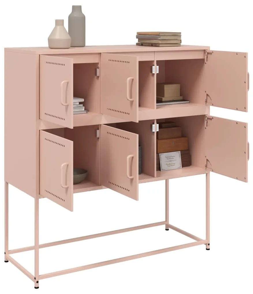 Aparador 100,5x39x107 cm aço rosa