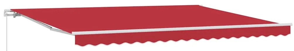 Toldo Retrátil Manual Vermelho 450 x 300 cm