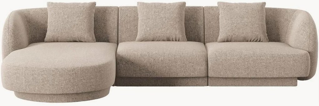 Sofá de canto em chenille Tulum