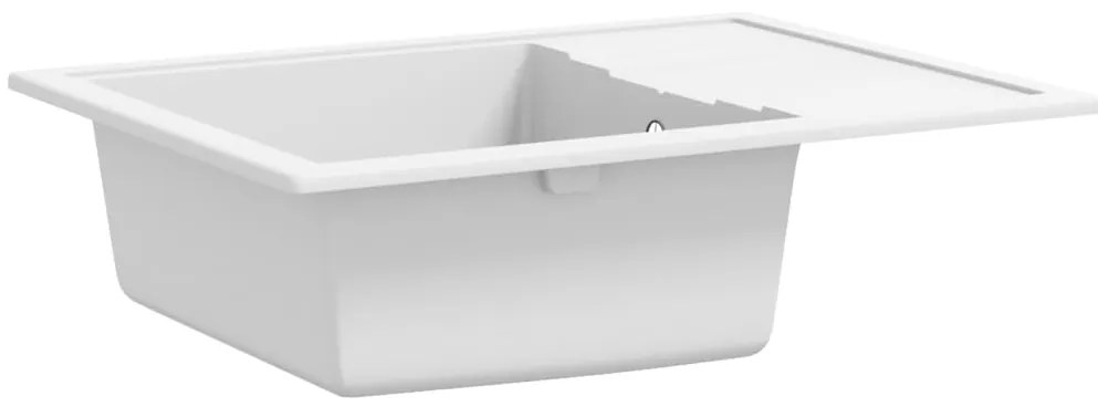 Lava-louça cozinha orifício extravasamento oval granito branco