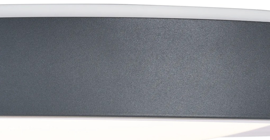 Plafon Moderno Cinzento com Branco 48cm incl. LED Regulável - Kanton Moderno