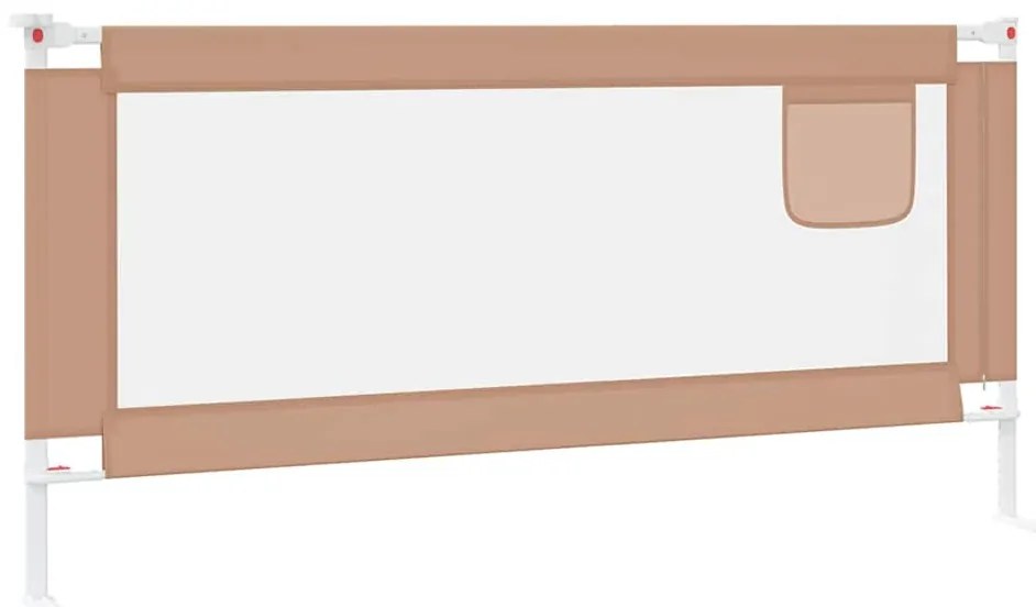 Barra segur. p/ cama infantil tecido 190x25cm cinza-acastanhado