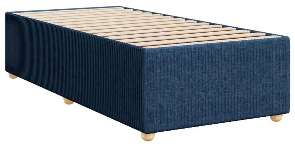 Estrutura de cama sem colchão 90x190 cm tecido azul