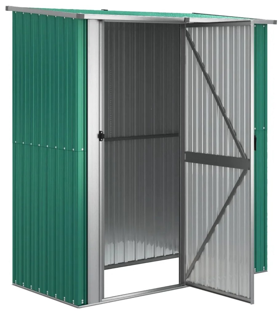 Abrigo de jardim 180,5x97x209,5 cm aço galvanizado verde