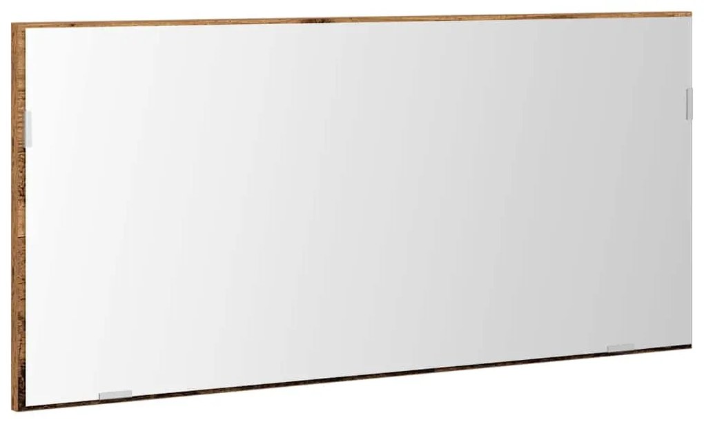 Armário de Espelho para Banheiro vidaXL com Luz LED Madeira Antiga 80x