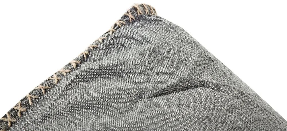 Pufe poltrona cinzento LINEN DROP Beliani