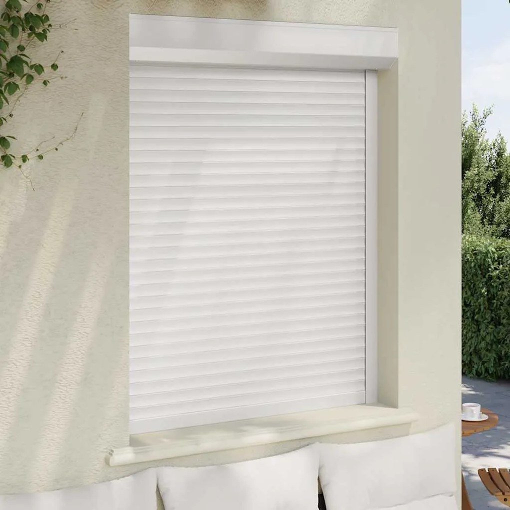 Persiana de enrolar em alumínio 100x130 cm branco