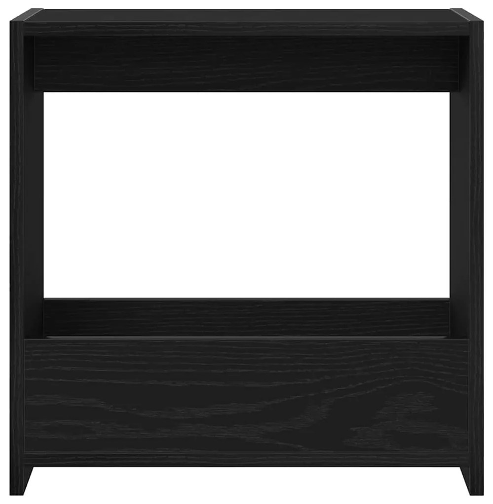 Mesa de Apoio vidaXL Preta em Madeira de Carvalho 50x26x50 cm