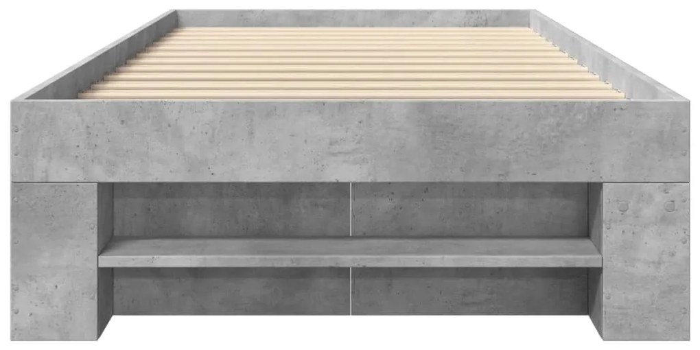 Estrutura de cama 90x200 cm derivados de madeira cinza sonoma