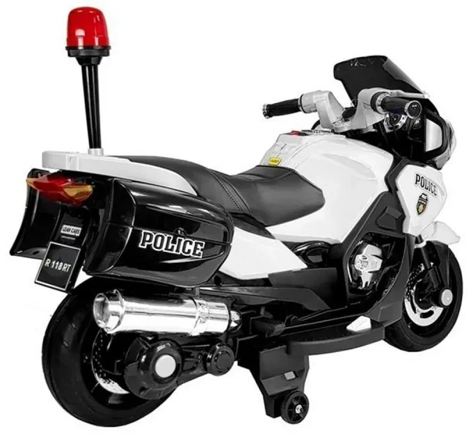 moto policial elétrica de dois lugares para crianças 12v