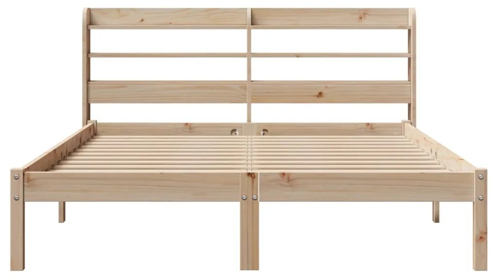 Cama sem colchão 140x190 cm madeira de pinho maciça