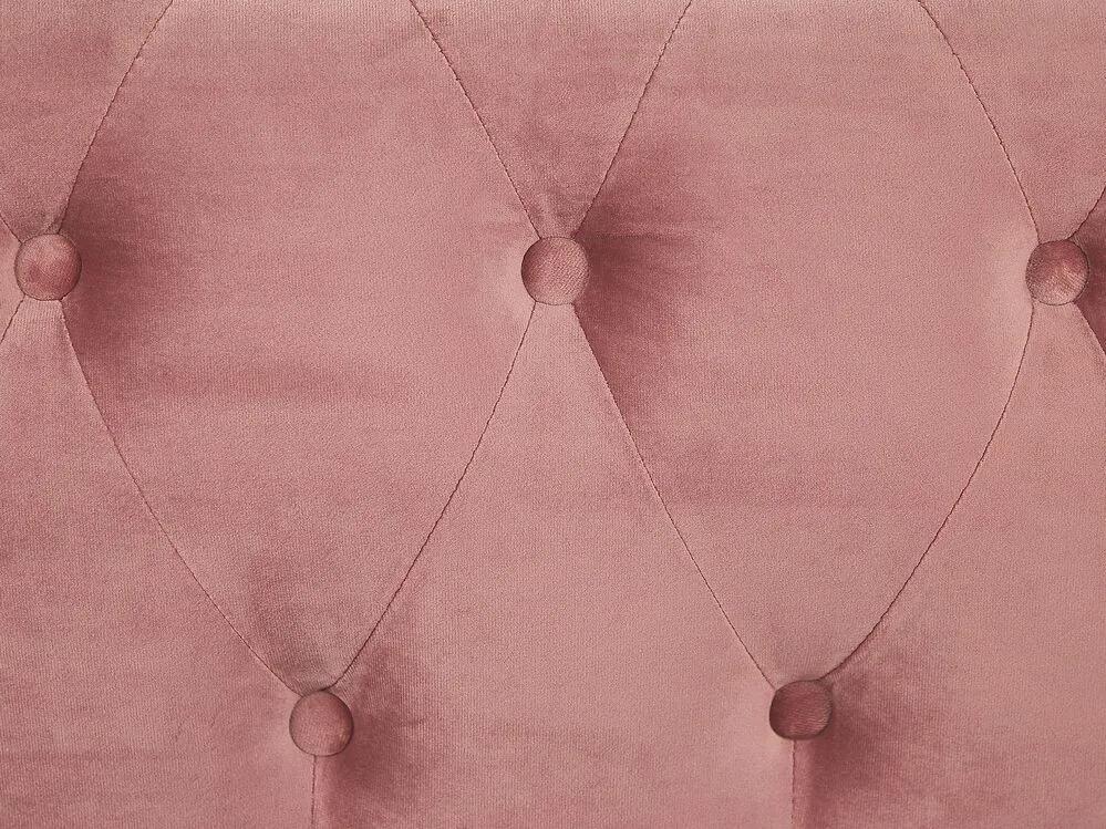 Sofá de 3 lugares em veludo rosa CHESTERFIELD Beliani