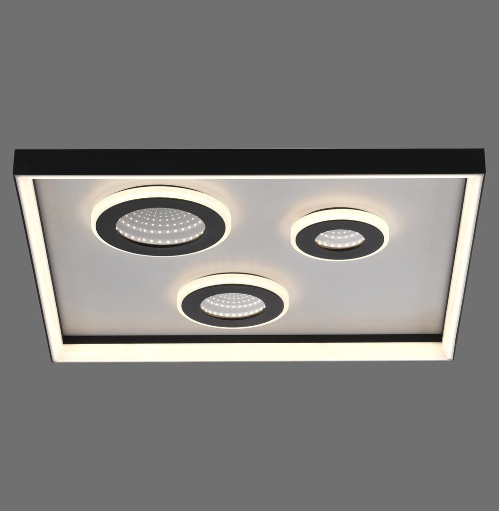 Candeeiro de Teto Design Preto c/ LED Dimmer e Comando - Dune