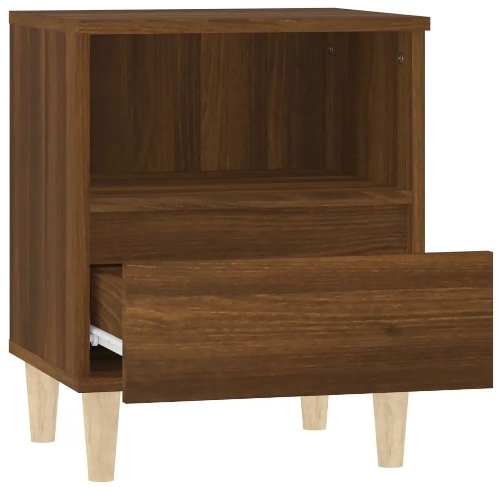 Mesa de cabeceira 40x35x50 cm cor carvalho castanho