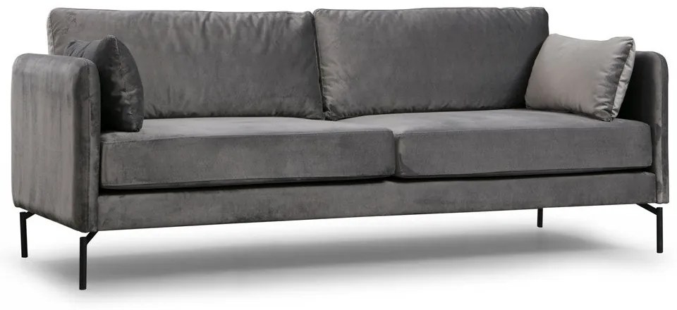 Sofá de 3 Lugares Sino – Cinzento – 217 cm x 87 cm x 90 cm