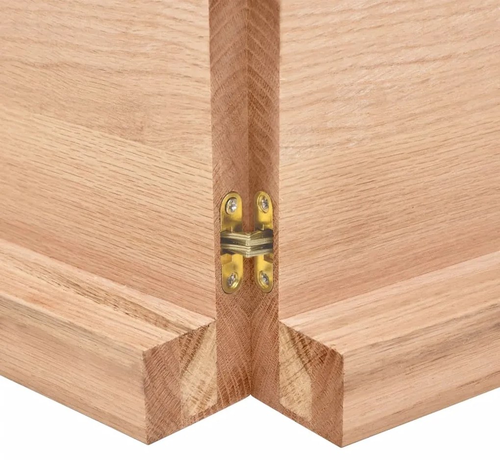 Bancada p/ WC 120x50x(2-6) cm madeira maciça tratada castanho