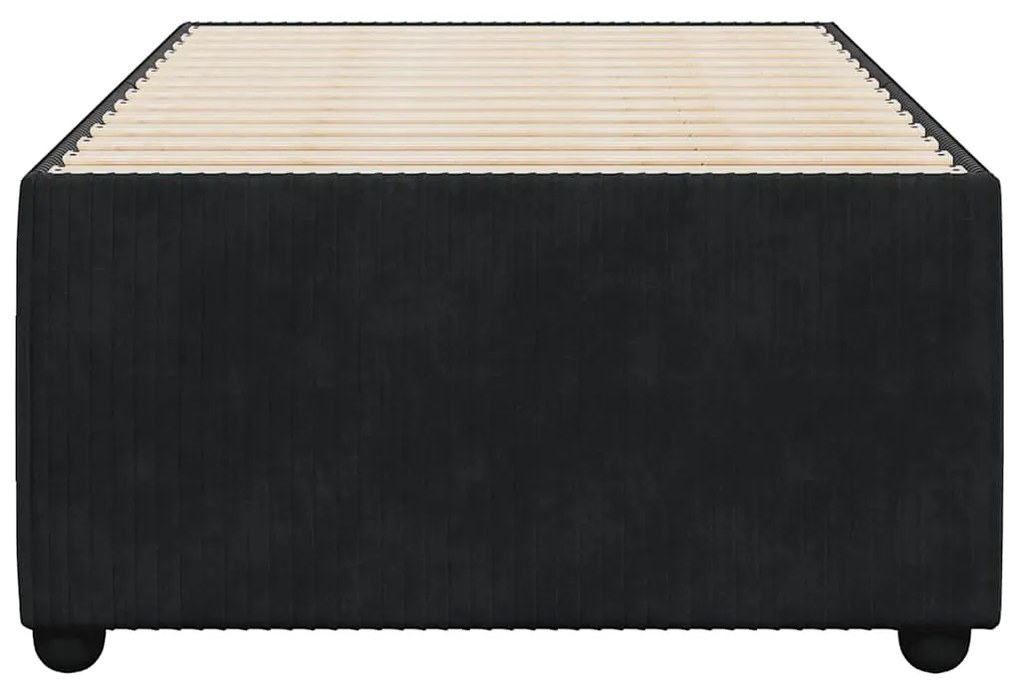 Estrutura de cama 90x200 cm veludo preto