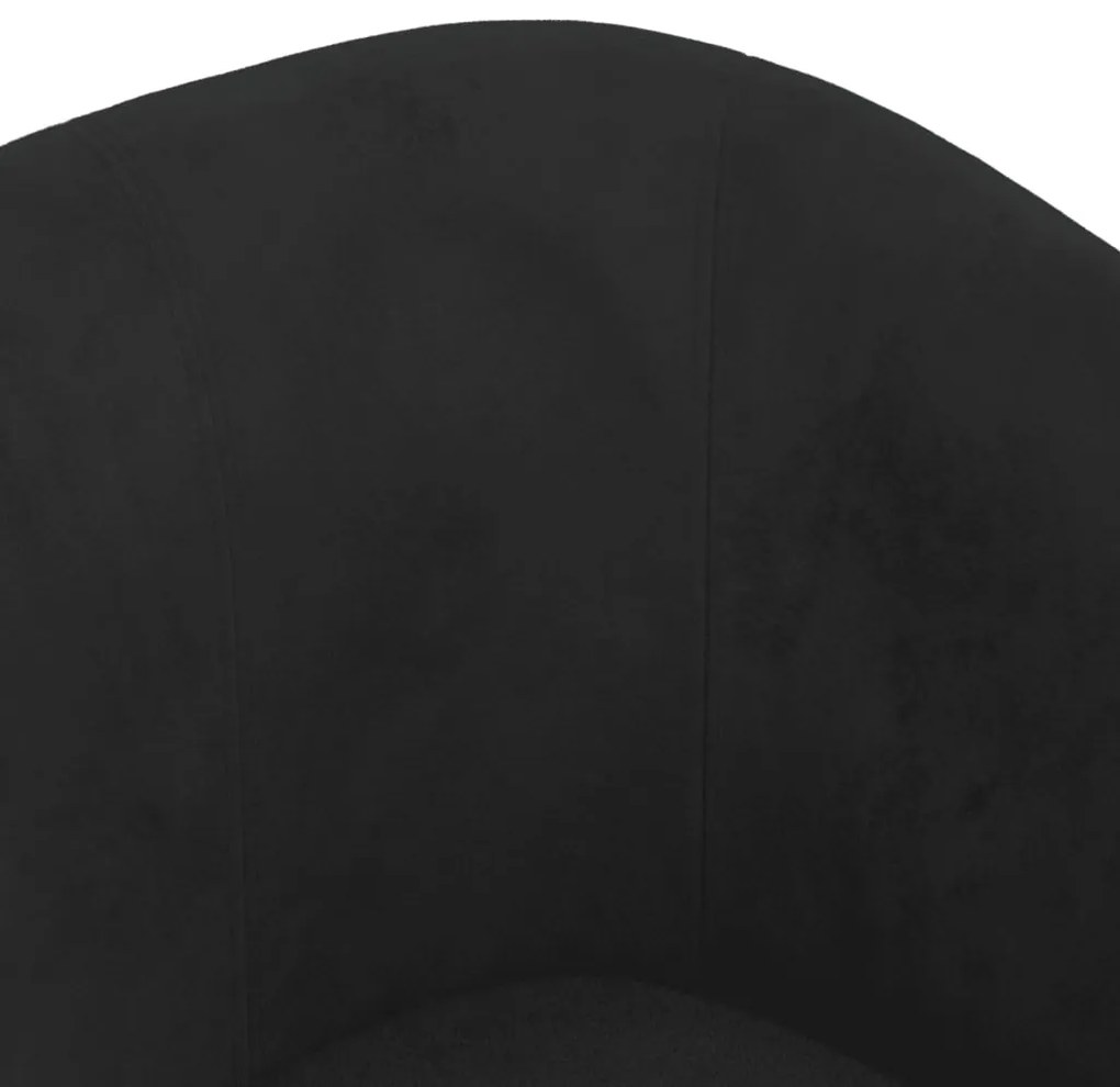 Poltrona com apoio de pés veludo preto