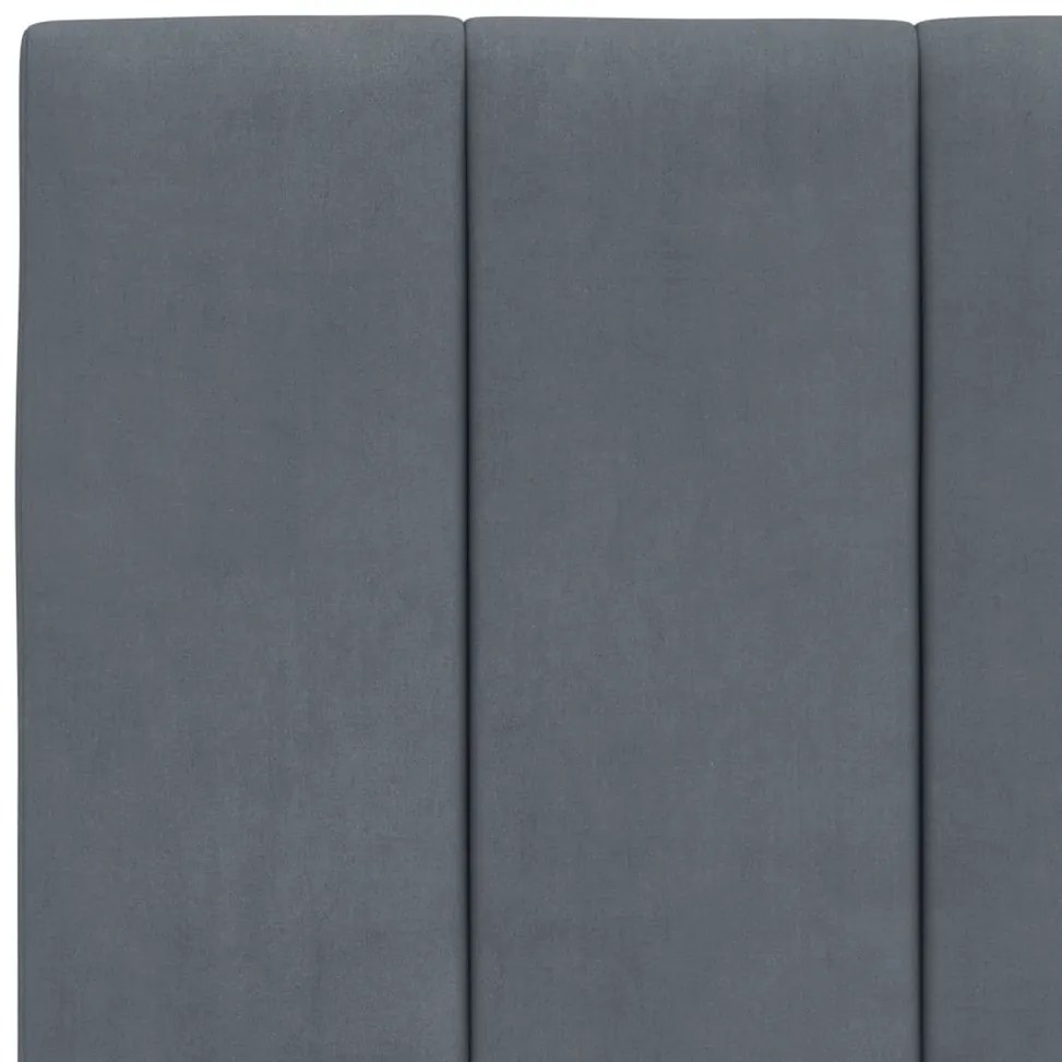 Almofadão de cabeceira 180 cm veludo cinzento-escuro