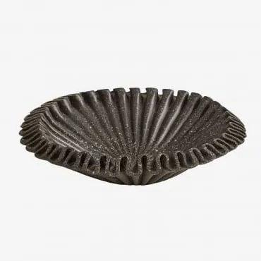 Cuenco Decorativo Em Resina Irente Cinza Grafito & Ø30 Cm - Sklum
