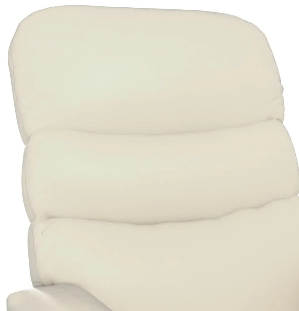 Poltrona reclinável elétrica couro artificial cor creme