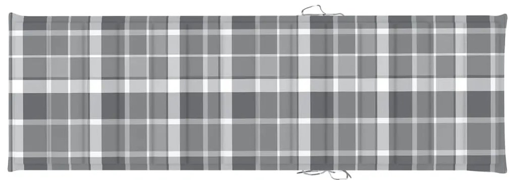 Espreguiçadeira com almofadão madeira de acácia maciça