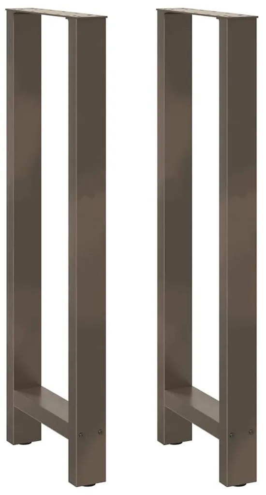 Pés de mesa de bar em aço natural, 2 peças, 50x (110-111) cm, aço