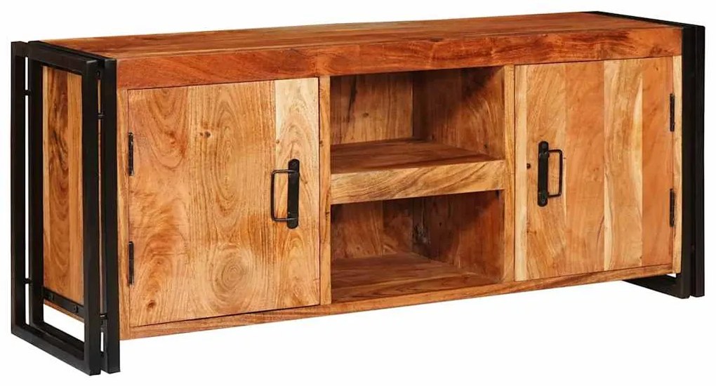 Gabinete para TV Castanho Madeira de acácia maciça