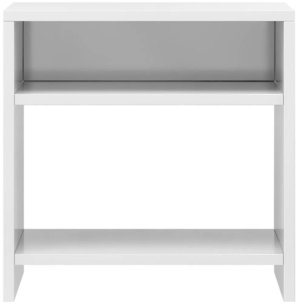 Mesas de cabeceira 2 pcs derivados de madeira branco brilhante