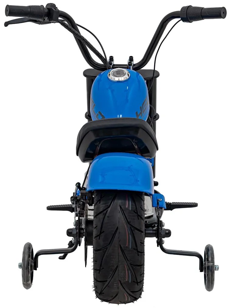 Mota elétrica para Crianças 350 W Chopper Warrior Rodas AR, Assento couro ecológico Azul