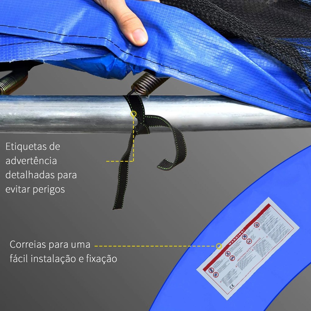 HOMCOM Cobertura de Proteção Ø244 cm de Borda de Trampolim Espuma de P