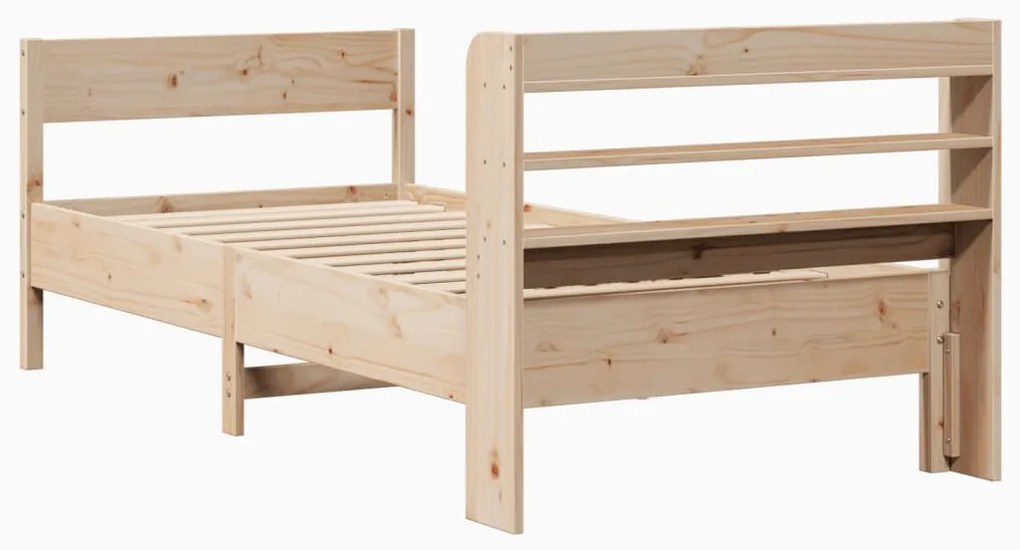Cama sem colchão 90x200 cm madeira de pinho maciça