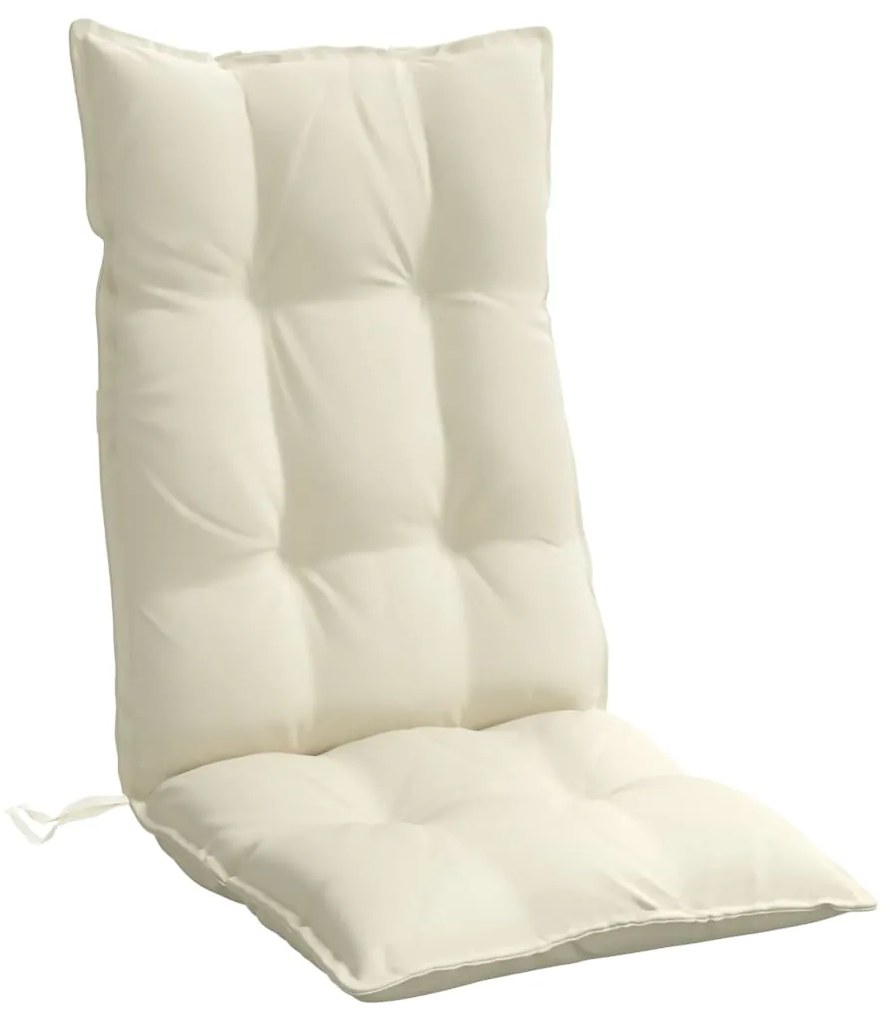 Almofadões p/ cadeira encosto alto 6pcs tecido oxford cor creme