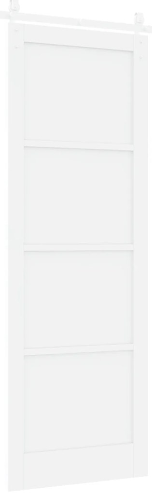 Porta Deslizante vidaXL com Conjunto de Ferragens Branco 83x232 cm Mad