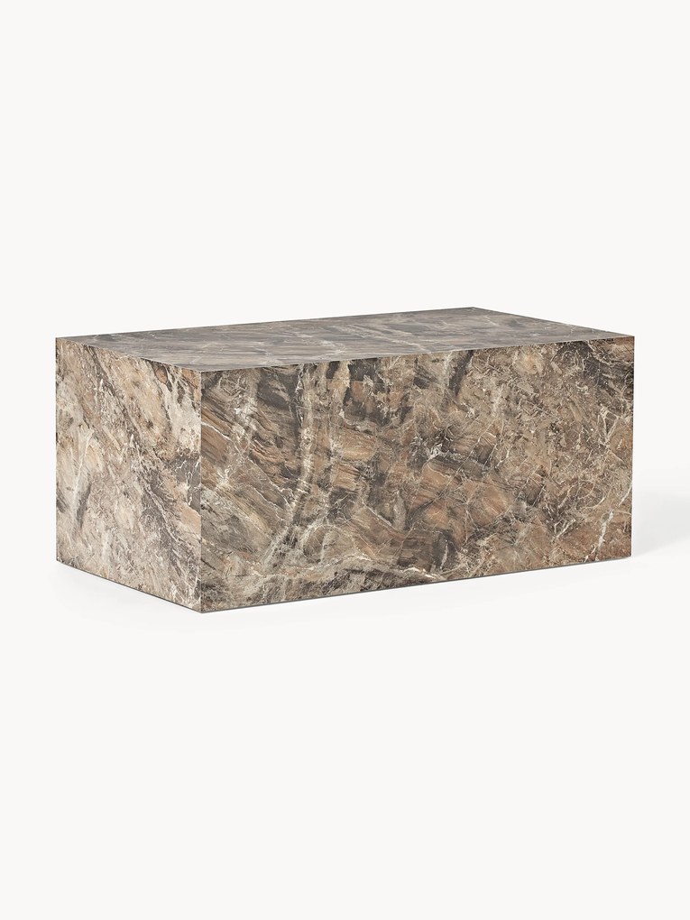 Mesa de centro com efeito de mármore Lesley