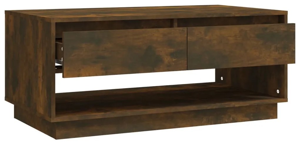 Mesa de centro 102,5x55x44 cm derivados madeira carvalho fumado