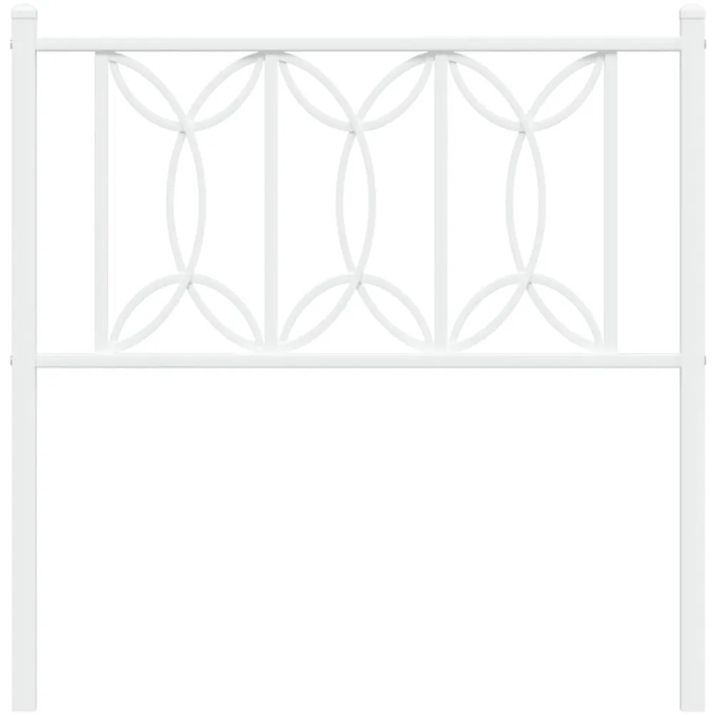 Cabeceira de cama 75 cm metal branco