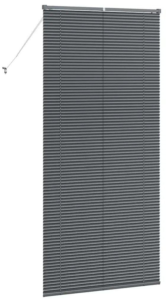 Persiana de Janela Cinzento-escuro 100 x 220 cm Alumínio