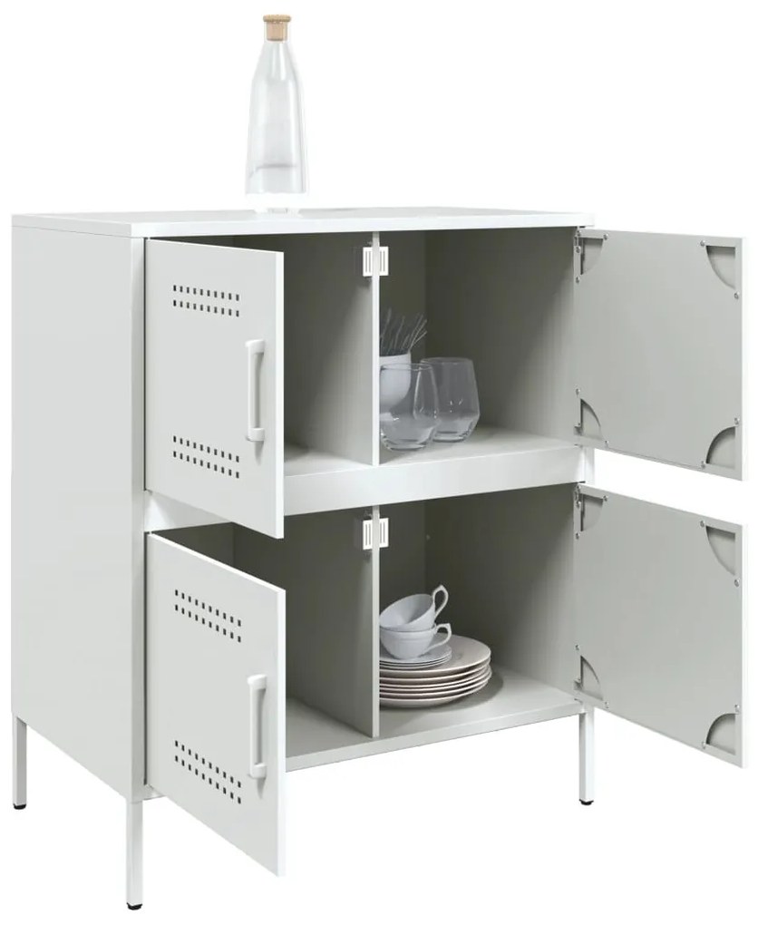 Aparador 68x39x79 cm aço branco