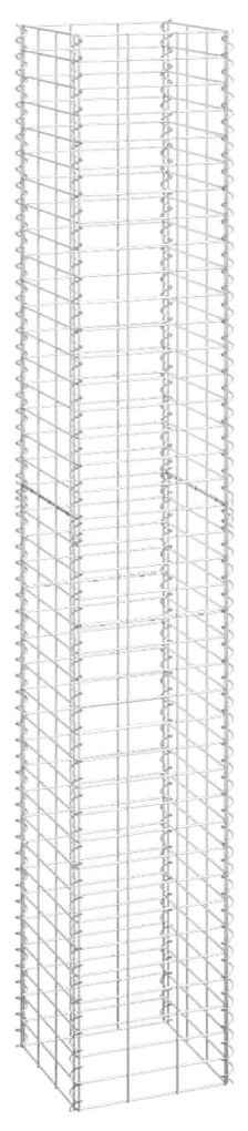 Canteiro/gabião elevado 3 pcs 30x30x200 cm ferro