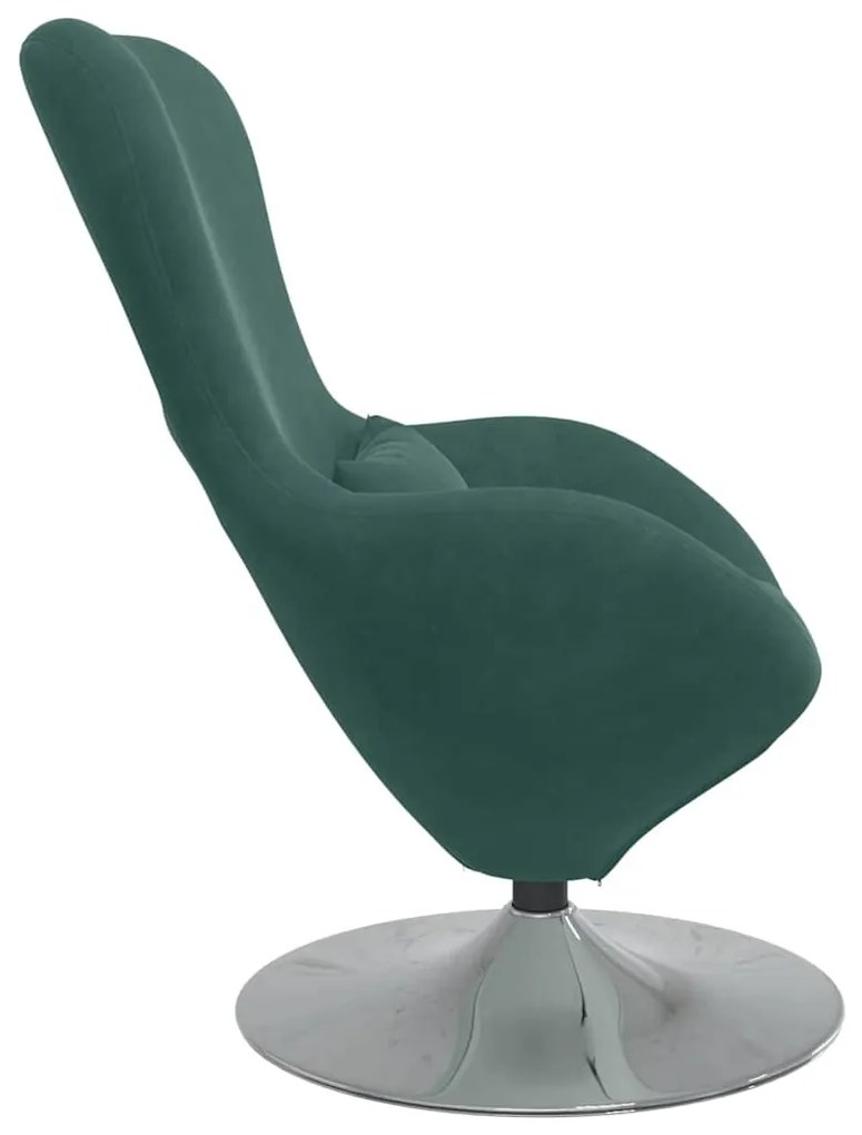 Poltrona Ovo Veludo Verde Escuro