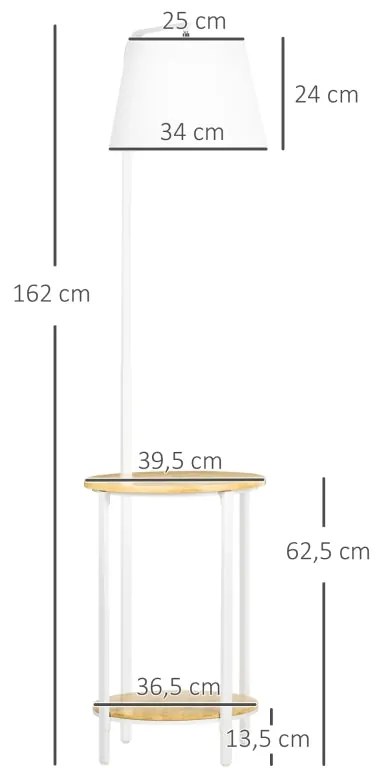 Candeeiro de Pé Gazing com Mesinha - Design Nórdico