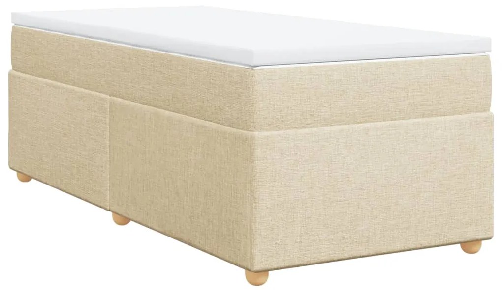Cama com molas/colchão 90x190 cm tecido cor creme