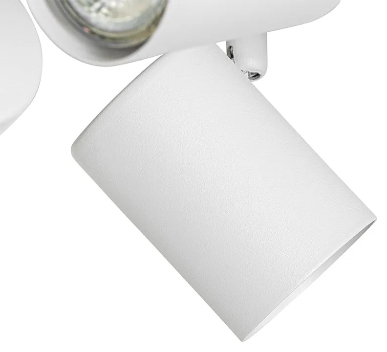 Plafon moderno branco 4-luzes ajustável quadrado - Jeana Moderno