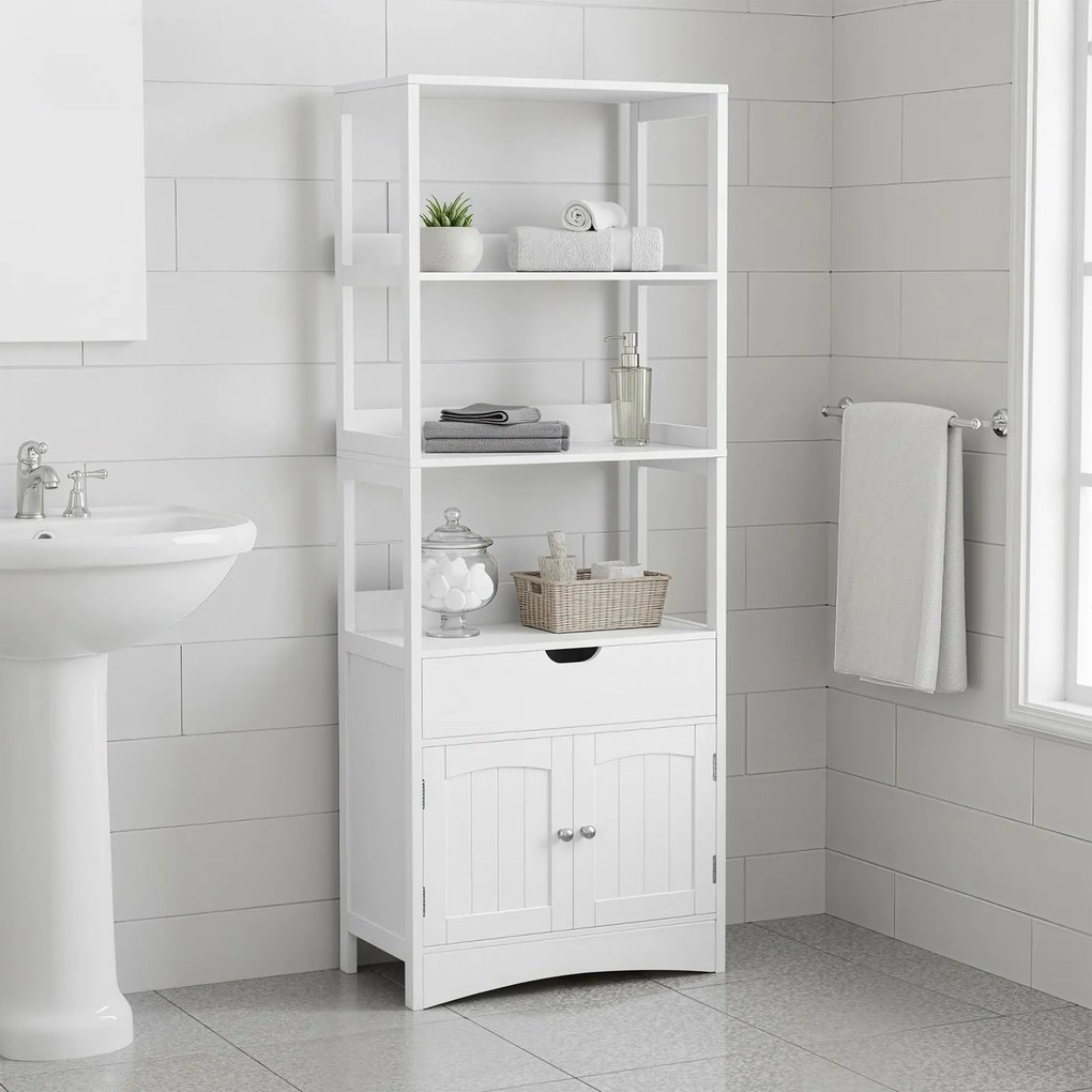 Armário de casa de banho 32,5 x 60 x 154 cm Branco