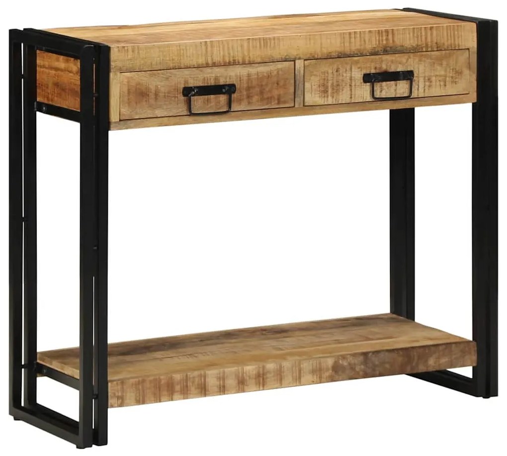 Mesa Console vidaXL 90x33x75 cm Madeira de Mangueira Sólida e Rústica