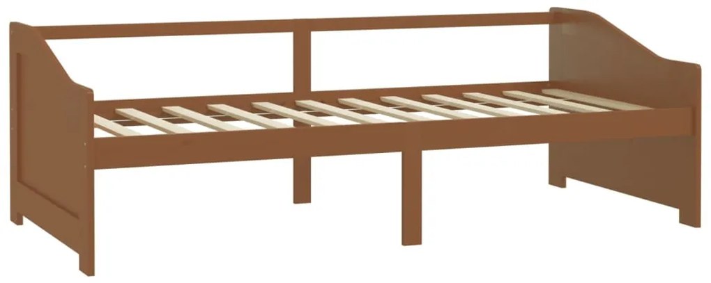 Sofá-cama de 3 lugares 90x200 cm pinho maciço castanho mel