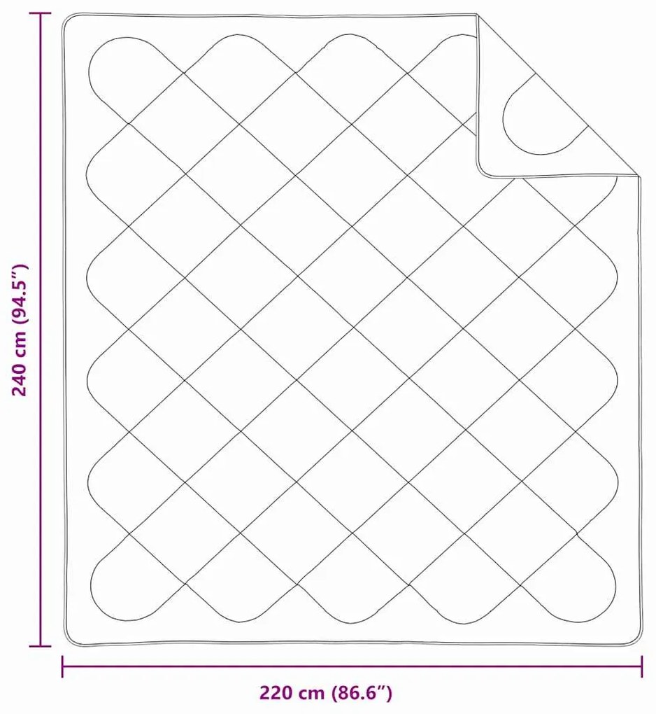 Colchas &amp; Edredons Branco 240 x 220 cm Microfibra